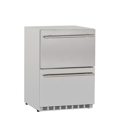 Summerset 5.3c Deluxe Outdoor Rated 2-Drawer Fridge 24"