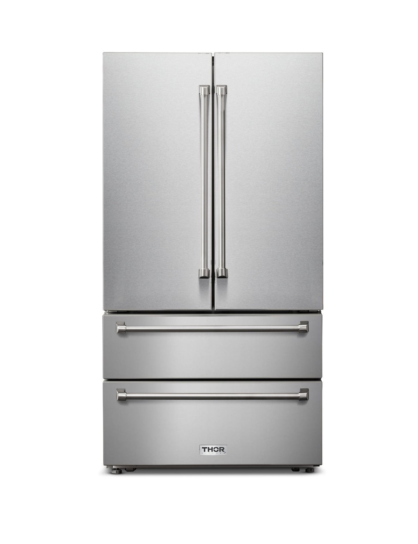 Thor Kitchen 5-Piece Pro Appliance Package - 48-Inch Dual Fuel Range, Under Cabinet 11-Inch Hood, French Door Refrigerator, Dishwasher, and Wine Cooler in Stainless Steel