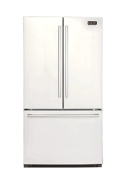 Kucht 36-Inch 26.1 Cu. Ft. French Door Refrigerator with Interior Ice Maker in White (K748FDS-W)