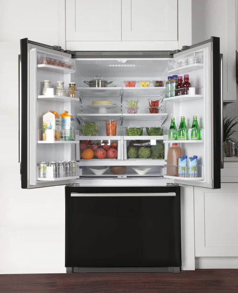 Kucht 36-Inch 26.1 Cu. Ft. French Door Refrigerator with Interior Ice Maker in Black (K748FDS-K)