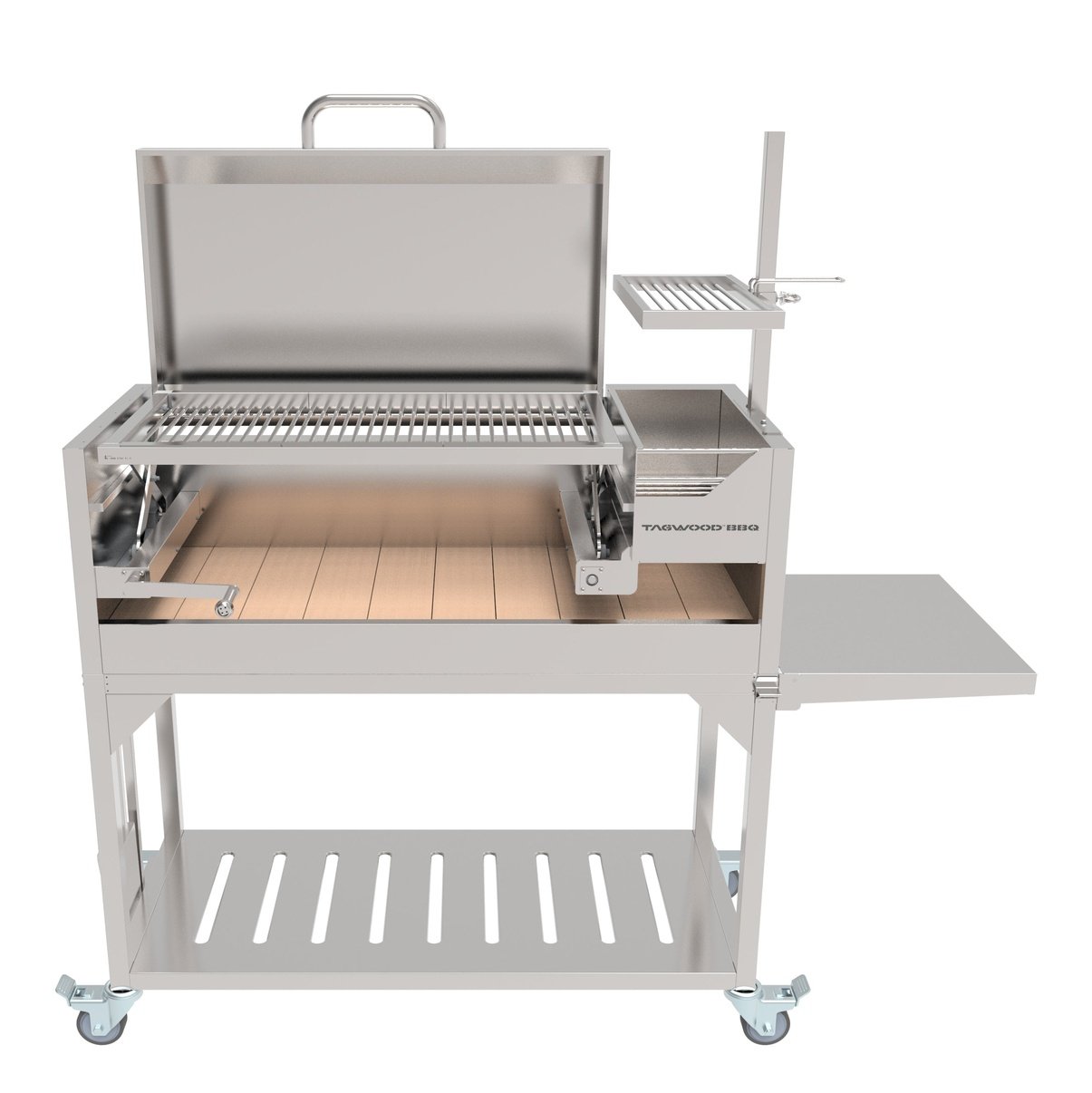 Tagwood BBQ Argentine Santa Maria Wood Fire & Charcoal Grill with Top Lid | BBQ01SS