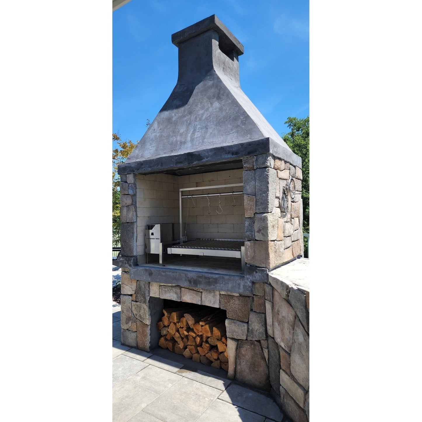 Tagwood BBQ Insert Style Argentine Santa Maria Wood Fire & Charcoal Grill without firebricks | BBQ09SS