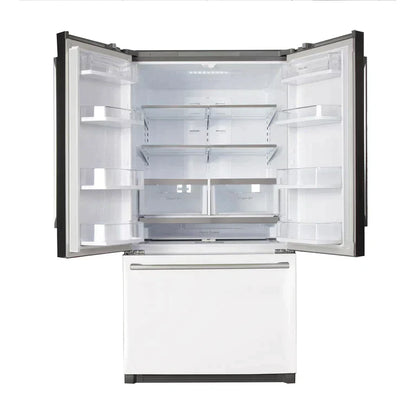 Kucht 36-Inch 26.1 Cu. Ft. French Door Refrigerator with Interior Ice Maker in White (K748FDS-W)