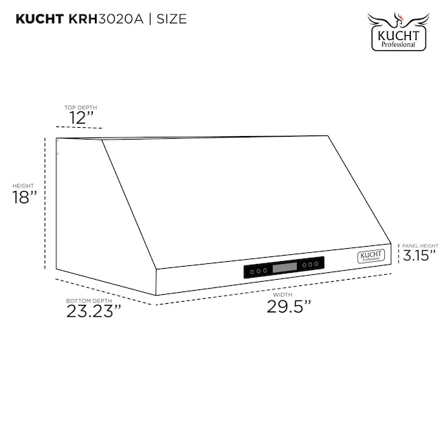 Kucht 5-Piece Appliance Package - 30-Inch Gas Range, 36-Inch Panel Ready Refrigerator, Under Cabinet Hood, Panel Ready Dishwasher, & Microwave Oven