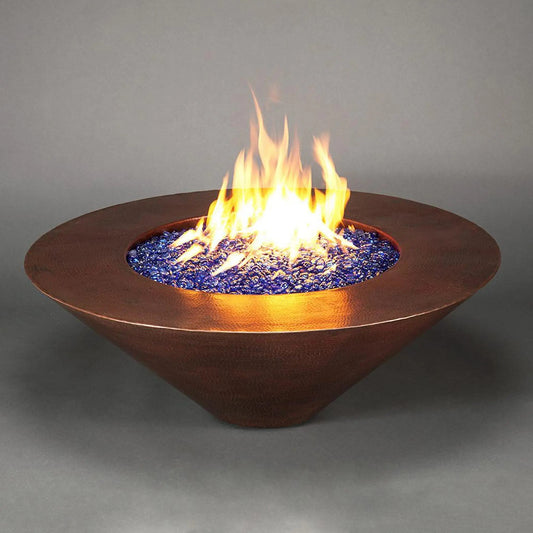 Cono Moreno 42" W Round Copper Fire Pit - MORENO-CONO-4215 by Starfire Designs