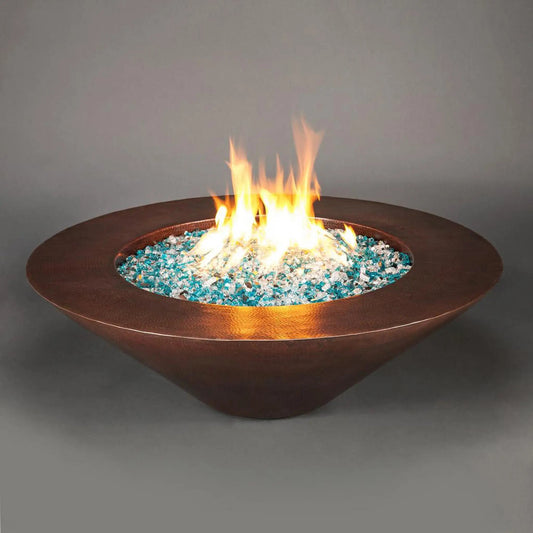 Cono Moreno 48" W Round Copper Fire Pit - MORENO-CONO-4815 by Starfire Designs