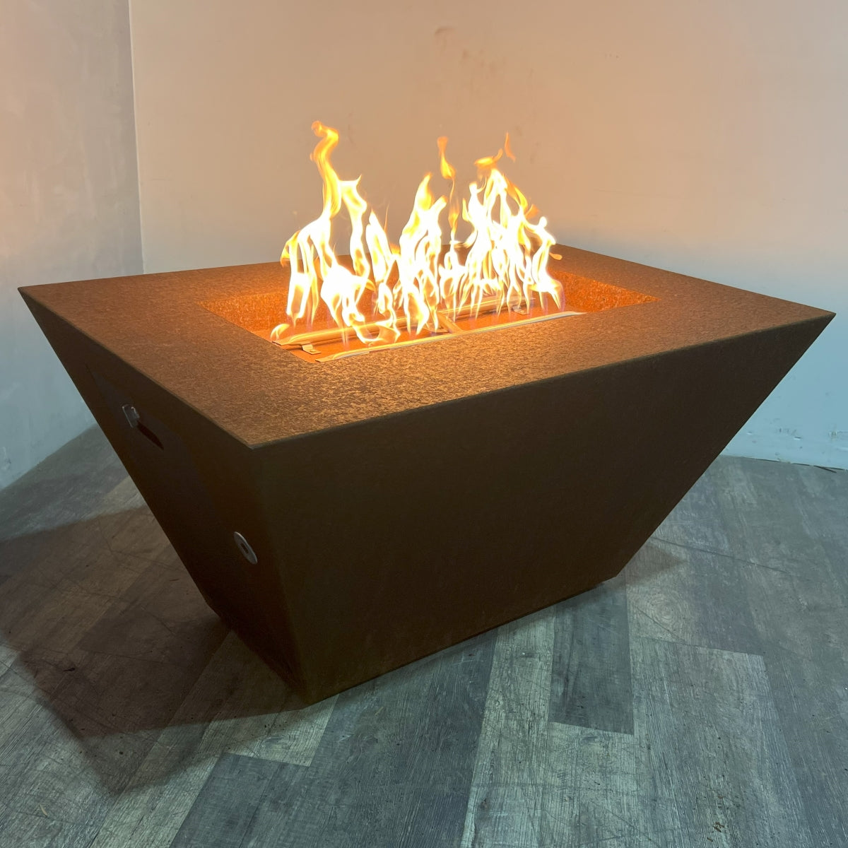 Clearance - Starfire Designs Metal Mill 48" x 32"  Rectangle Corten Steel Gas Fire Pit with Propane Tank Access Door