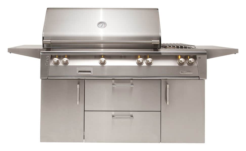 56" Searzone Grill W/ Sideburner Cart LP