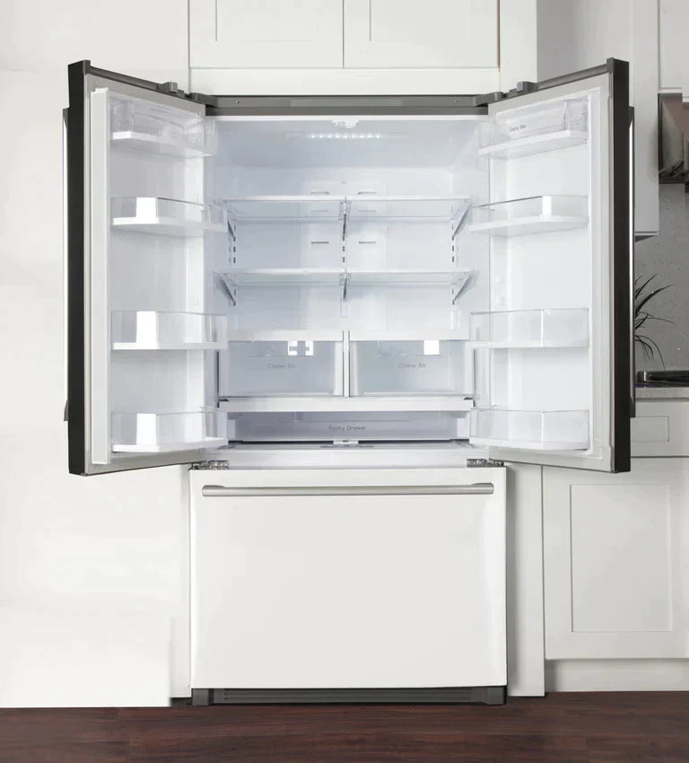 Kucht 36-Inch 26.1 Cu. Ft. French Door Refrigerator with Interior Ice Maker in White (K748FDS-W)