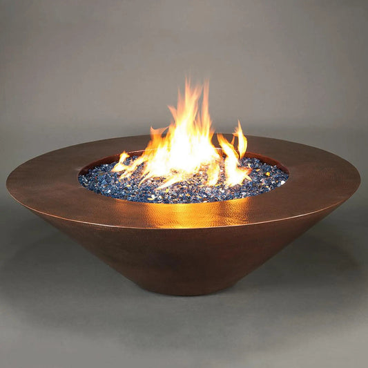 Cono Moreno 60" W Round Copper Fire Pit - MORENO-CONO-6019 by Starfire Designs