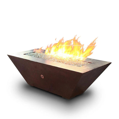 Largo Moreno 60" L x 26" W Rectangle Copper Fire Pit - MORENO-LRGO-602619 by Starfire Designs