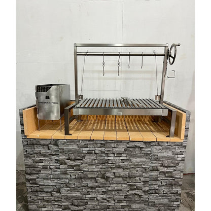 Tagwood BBQ Insert Style Argentine Santa Maria Wood Fire & Charcoal Grill without firebricks | BBQ09SS