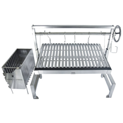 Tagwood BBQ Insert Style Argentine Santa Maria Wood Fire & Charcoal Grill without firebricks | BBQ09SS