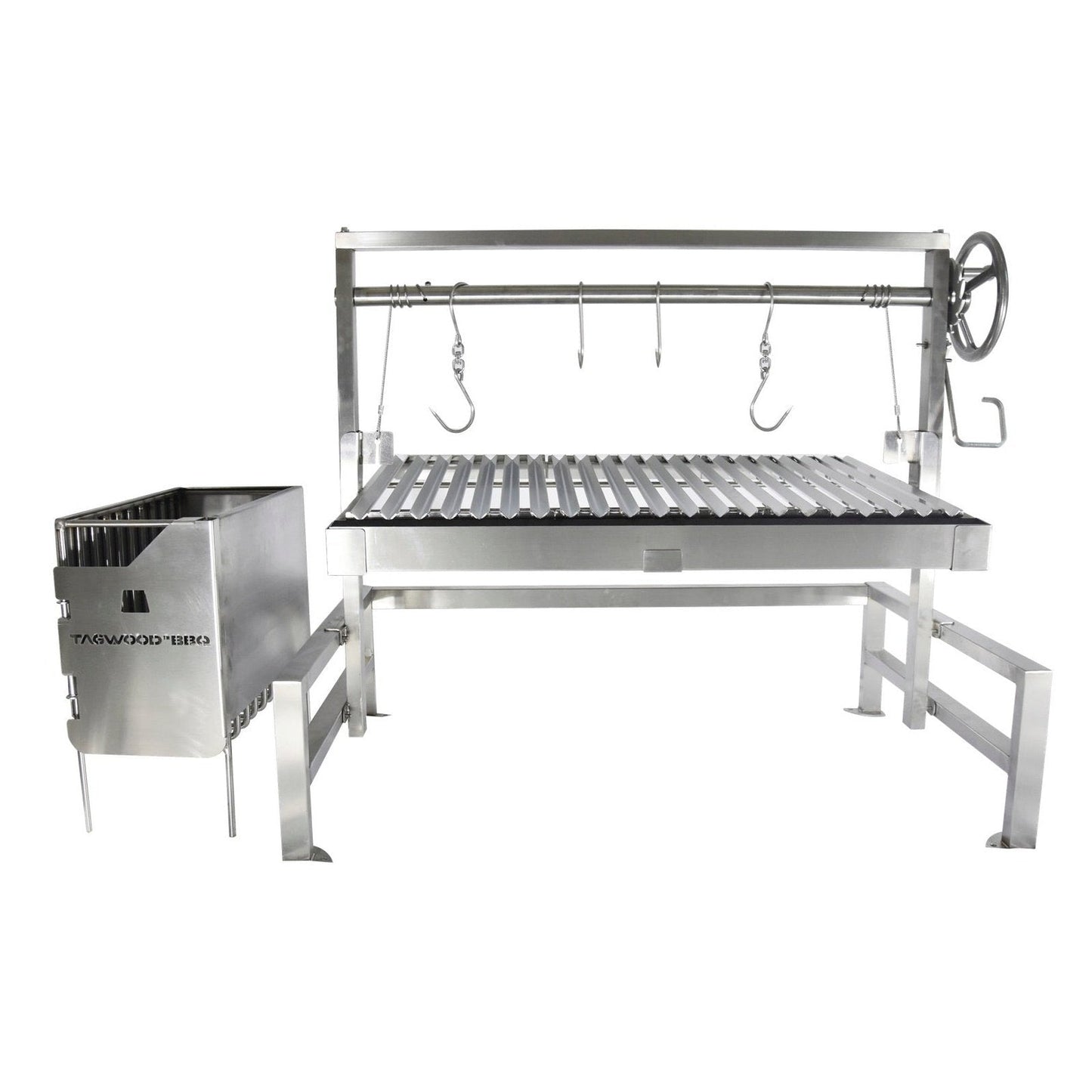 Tagwood BBQ Insert Style Argentine Santa Maria Wood Fire & Charcoal Grill without firebricks | BBQ09SS