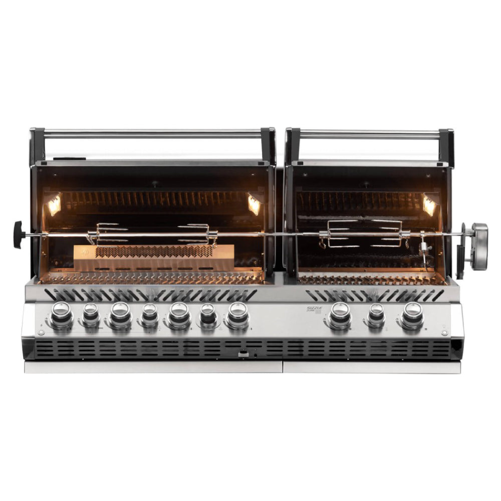 Built-in Prestige PRO™ 825 Natural Gas Grill Head with Infrared Bottom and Rear Burner, Stainless Steel