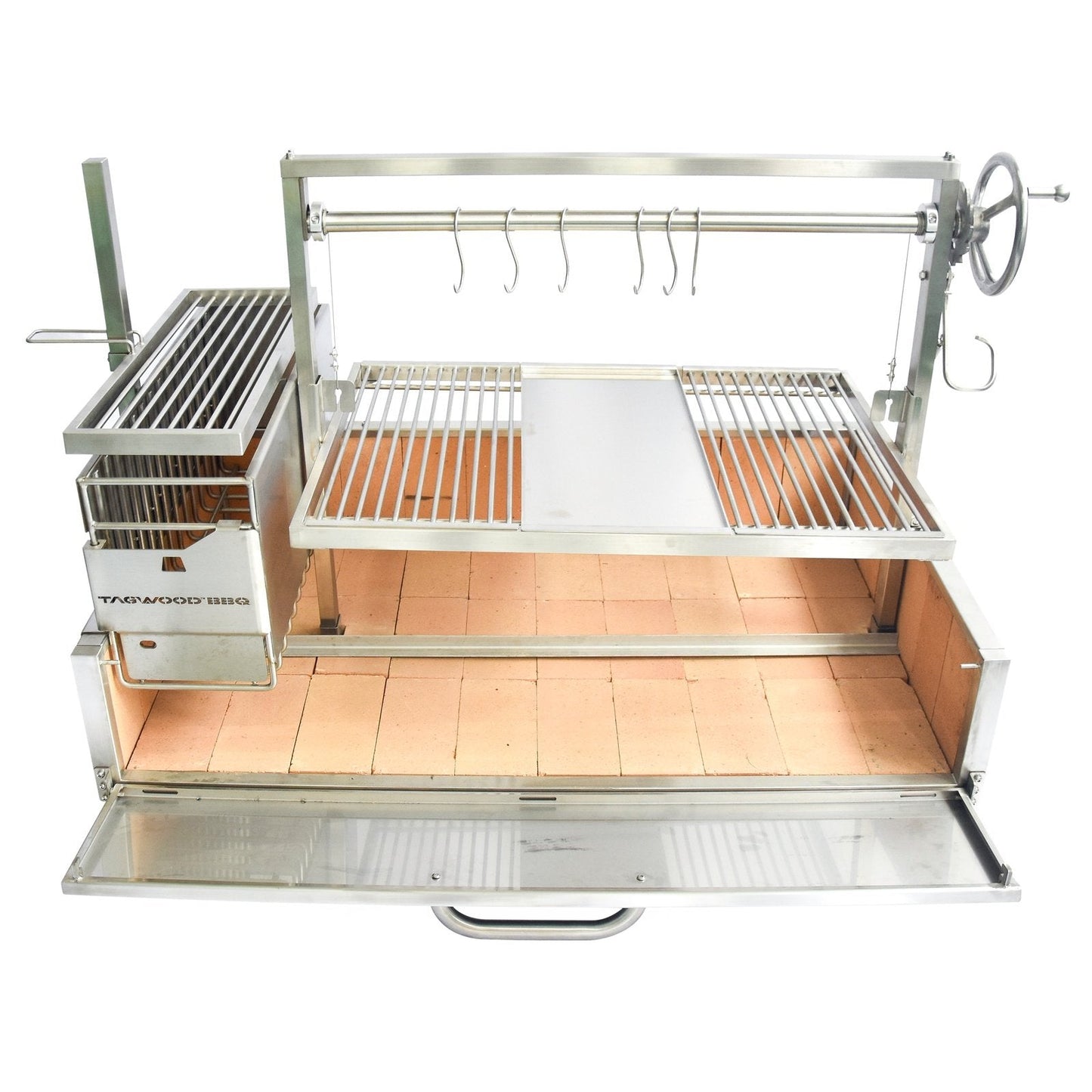 Tagwood BBQ XL Built-In Argentine Wood Fire & Charcoal Grill OPEN FIRE COOKING | BBQ25SS