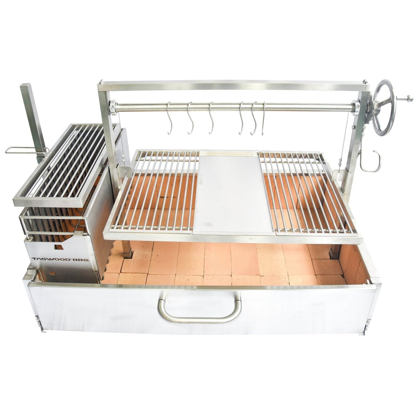 Tagwood BBQ XL Built-In Argentine Wood Fire & Charcoal Grill OPEN FIRE COOKING | BBQ25SS