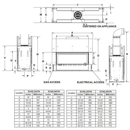 Majestic Echelon II 36 See Through Linear Direct Vent Gas Fireplace - ECHEL36STIN-C