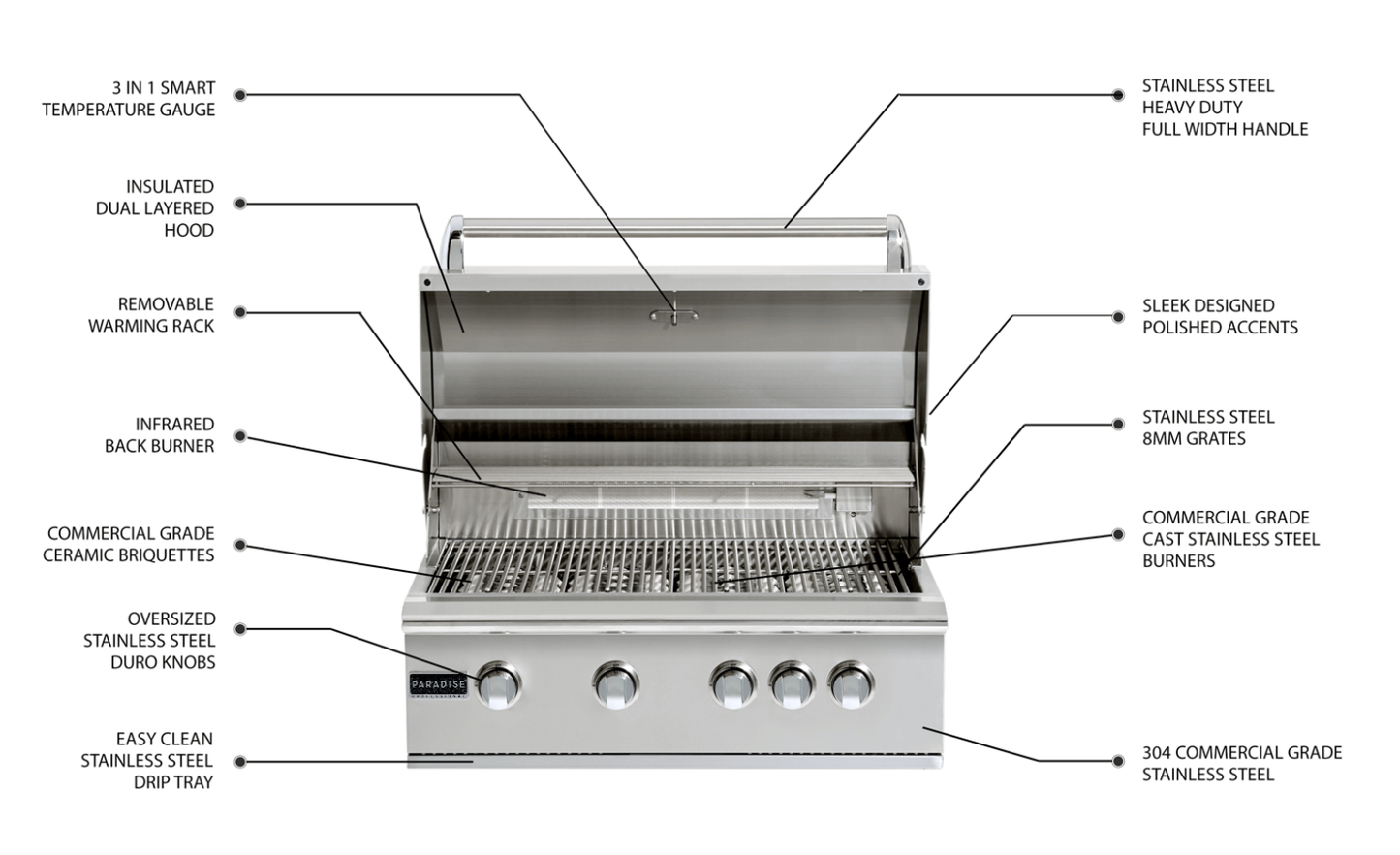 Paradise Grills GS 32 Premium Grill W/Cart- Natural Gas