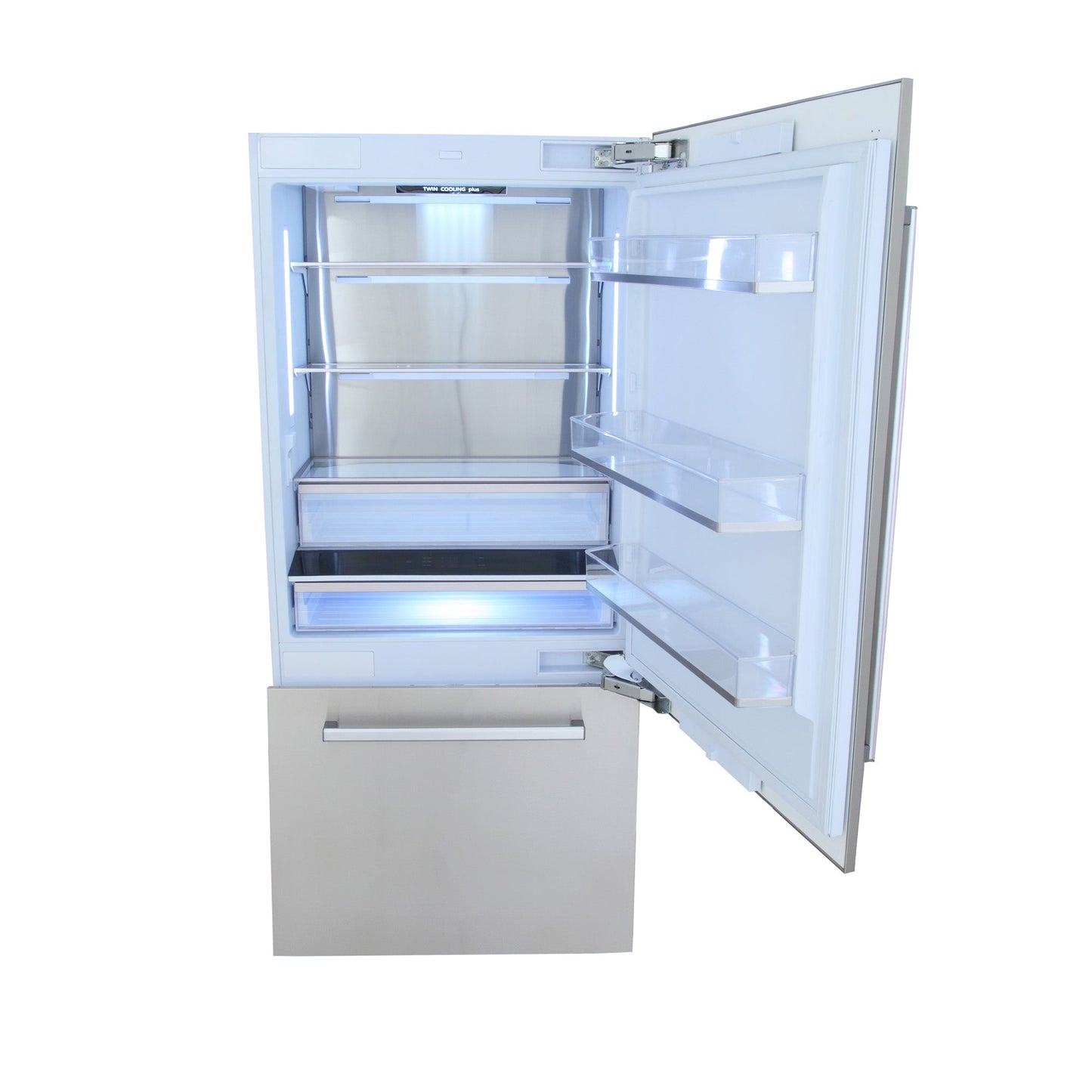 Kucht 36-Inch Built-In Refrigerator in Stainless Steel with Ice Maker (KR360SD, K36SDSSP, K36SDSSH)