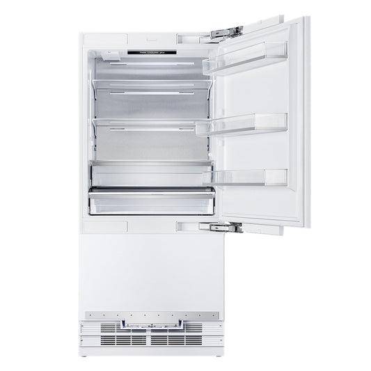 Kucht 36-Inch Built-In Refrigerator in Custom Panel Ready, Bottom Freezer, Counter Depth with Ice Maker (KR360SD)