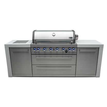 Deluxe 6-Burner with Granite Surface Stainless Steel Propane Gas BBQ Island Grill - MAi805-D by Mont Alpi