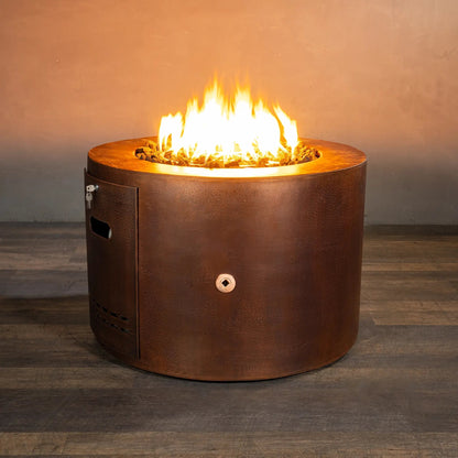 Gravity Moreno 36" W Round Copper Fire Pit - MORGRV3624 by Starfire Designs