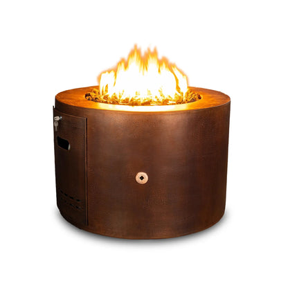 Gravity Moreno 36" W Round Copper Fire Pit - MORGRV3624 by Starfire Designs