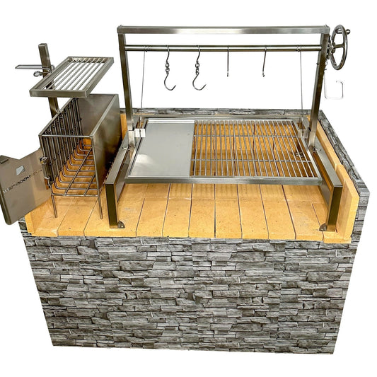 Tagwood BBQ Insert Style Argentine Santa Maria Wood Fire & Charcoal Grill without firebricks | BBQ09SS