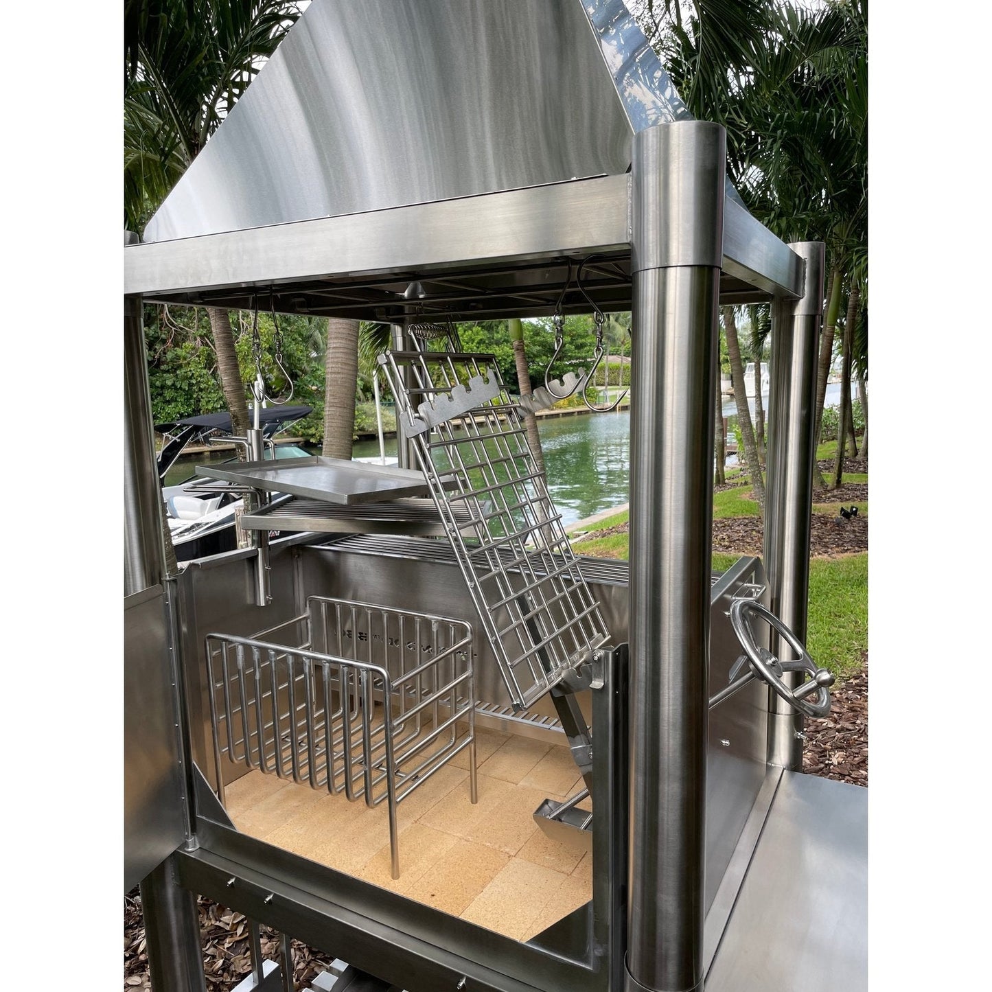 Tagwood BBQ Argentine Wood Fire & Charcoal Grill all Stainless Steel | BBQ02SS OPEN FIRE COOKING