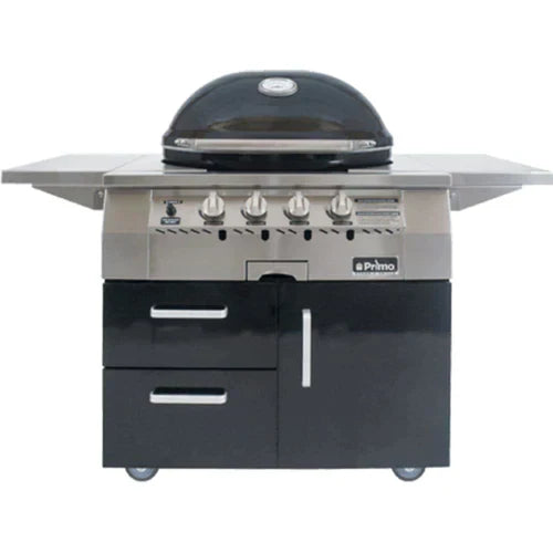 Primo Oval XL Mobile Gas Grill w/4 Burners - PGGXLC