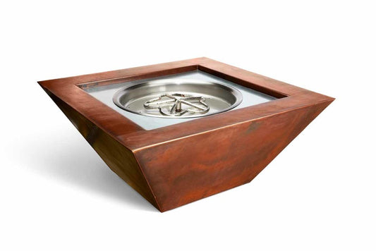 Sierra Square Copper Gas Fire Bowl