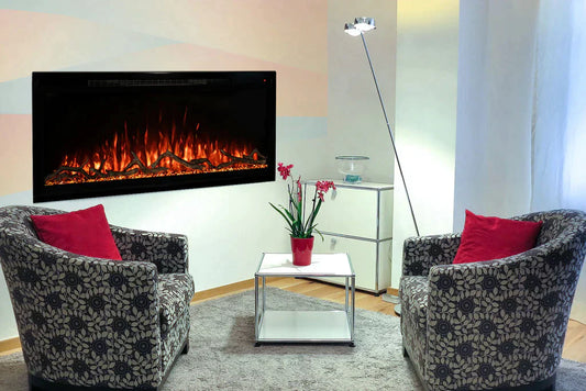 Modern Flames Spectrum Slimline 100" Wall Mount/Recessed Electric Fireplace - SPS-100B