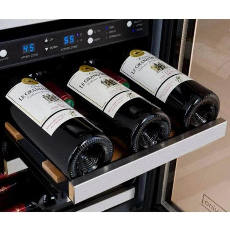 Allavino 30" Wide FlexCount II Tru-Vino 30 Bottle/88 Can Dual Zone Stainless Steel Side-by-Side Wine Refrigerator/Beverage Center (3Z-VSWB15-3S20)