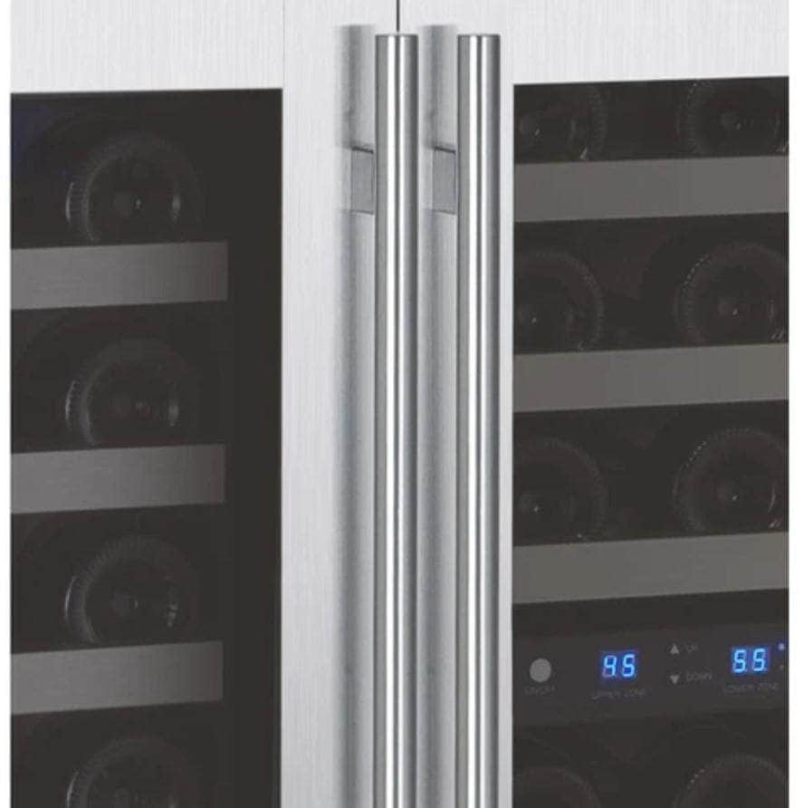 Allavino 47" Wide FlexCount II Tru-Vino 112 Bottle Three Zone Stainless Steel Side-by-Side Wine Refrigerator (3Z-VSWR5656-S20)