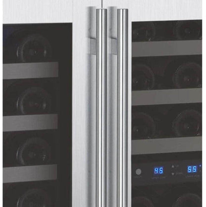 Allavino 47" Wide FlexCount II Tru-Vino 112 Bottle Three Zone Stainless Steel Side-by-Side Wine Refrigerator (3Z-VSWR5656-S20)