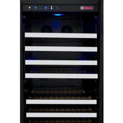 Allavino 47" Wide FlexCount II Tru-Vino 256 Bottle Dual Zone Stainless Steel Side-by-Side Wine Refrigerator (2X-VSWR128-1S20)