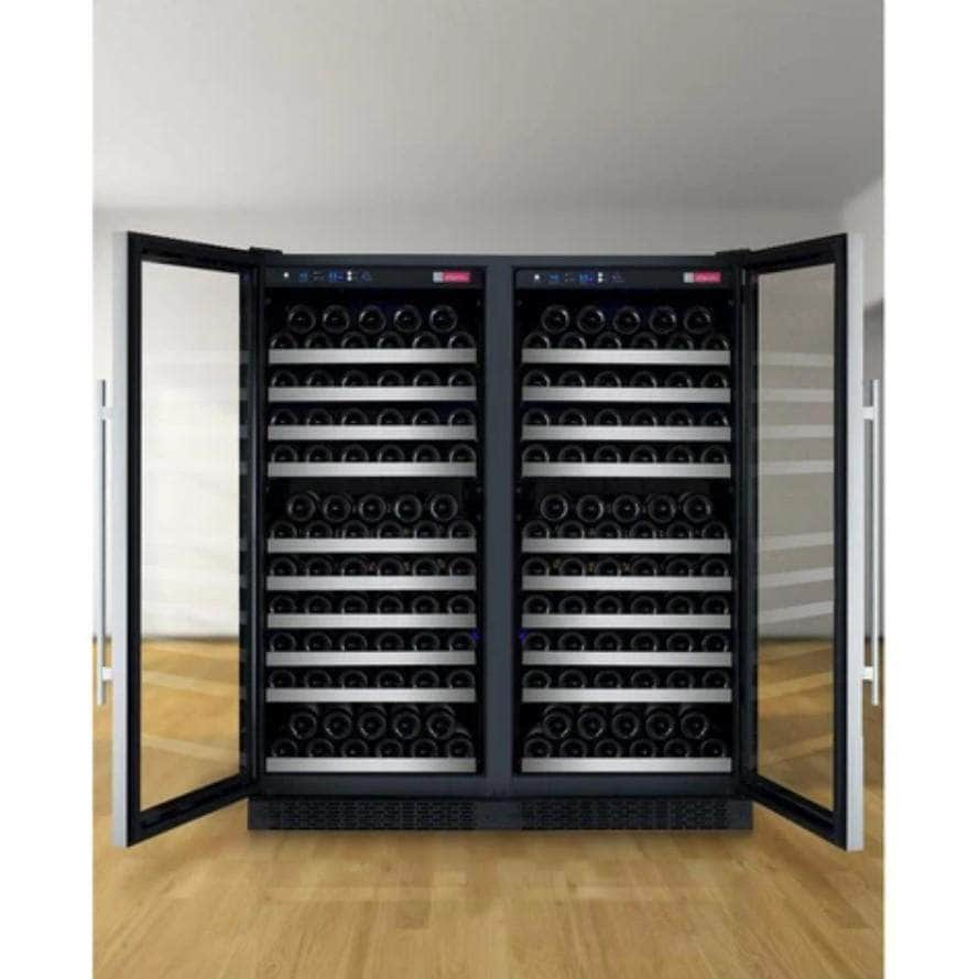 Allavino 47" Wide FlexCount II Tru-Vino 256 Bottle Dual Zone Stainless Steel Side-by-Side Wine Refrigerator (2X-VSWR128-1S20)