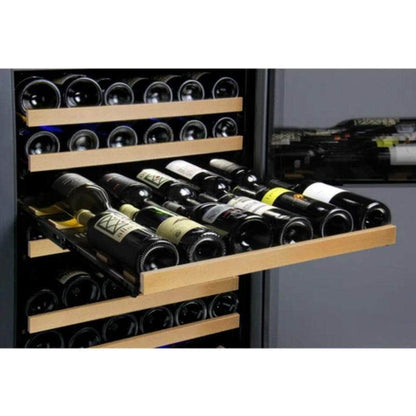 Allavino 47" Wide FlexCount II Tru-Vino 344 Bottle Four Zone Black Side-by-Side Wine Refrigerator (2X-VSWR172-2B20)