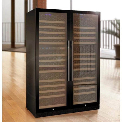 Allavino 47" Wide FlexCount II Tru-Vino 349 Bottle Three Zone Black Side-by-Side Wine Refrigerator (3Z-VSWR7772-B20)