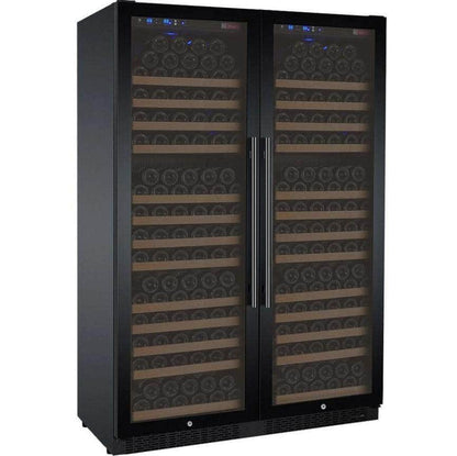 Allavino 47" Wide FlexCount II Tru-Vino 354 Bottle Dual Zone Black Side-by-Side Wine Refrigerator (2X-VSWR177-1B20)