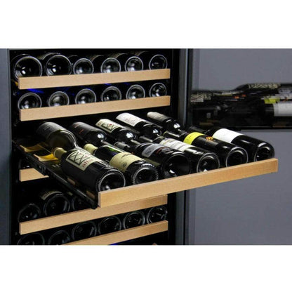 Allavino 47" Wide FlexCount II Tru-Vino 354 Bottle Dual Zone Black Side-by-Side Wine Refrigerator (2X-VSWR177-1B20)