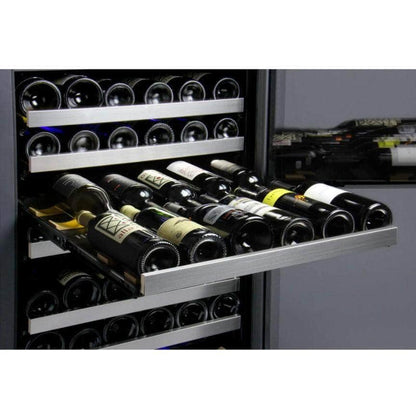 Allavino 47" Wide FlexCount II Tru-Vino 354 Bottle Dual Zone Stainless Steel Side-by-Side Wine Refrigerator (2X-VSWR177-1S20)