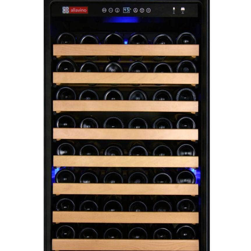 Allavino 48" Wide FlexCount Classic II Tru-Vino 348 Bottle Dual Zone Stainless Steel Side-by-Side Wine Refrigerator (2X-YHWR174-1S20)