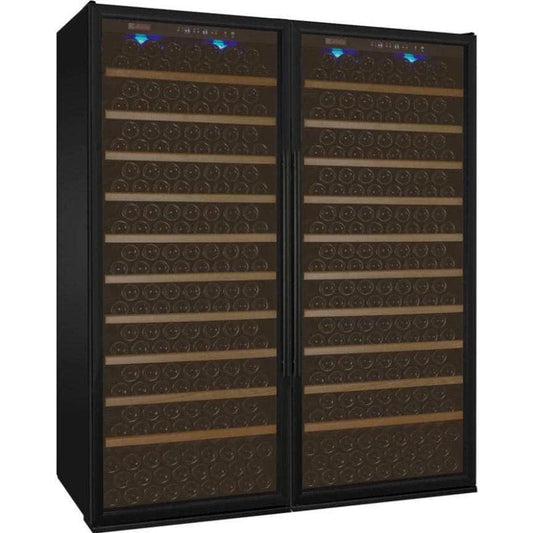 Allavino 63" Wide Vite II Tru-Vino 554 Bottle Dual Zone Black Side-by-Side Wine Refrigerator (2X-YHWR305-1B20)