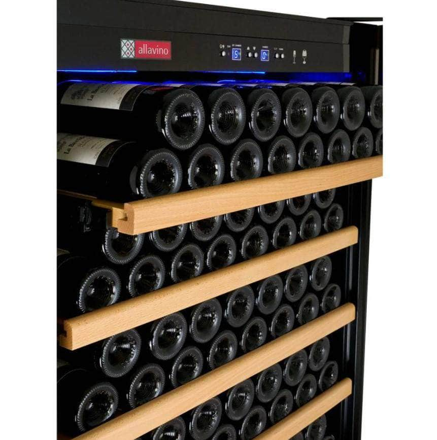 Allavino 63" Wide Vite II Tru-Vino 554 Bottle Dual Zone Black Side-by-Side Wine Refrigerator (2X-YHWR305-1B20)