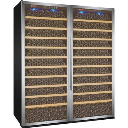 Allavino 63" Wide Vite II Tru-Vino 554 Bottle Dual Zone Stainless Steel Side-by-Side Wine Refrigerator (2X-YHWR305-1S20)