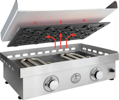 Le Griddle Quad Burner Griddle w/ Cart Natural Gas GFE160 CK