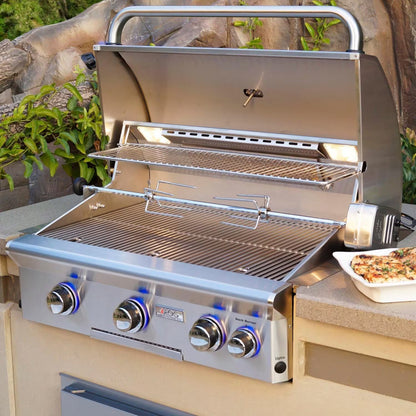 American Outdoor Grill L-Series 30-Inch 3-Burner Built-In Natural Gas Grill With Rotisserie