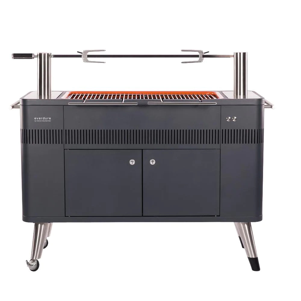 Everdure By Heston Blumenthal HUB 54-Inch Charcoal Grill With Rotisserie & Electronic Ignition - HBCE2BUS